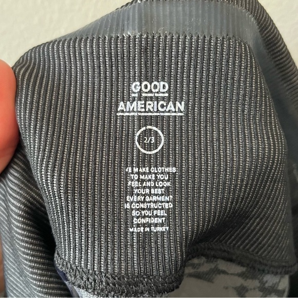 Good American Active Leopard Seamless 7/8 Leggings Black/Gray Size 2/3 = M/L - Picture 11 of 13